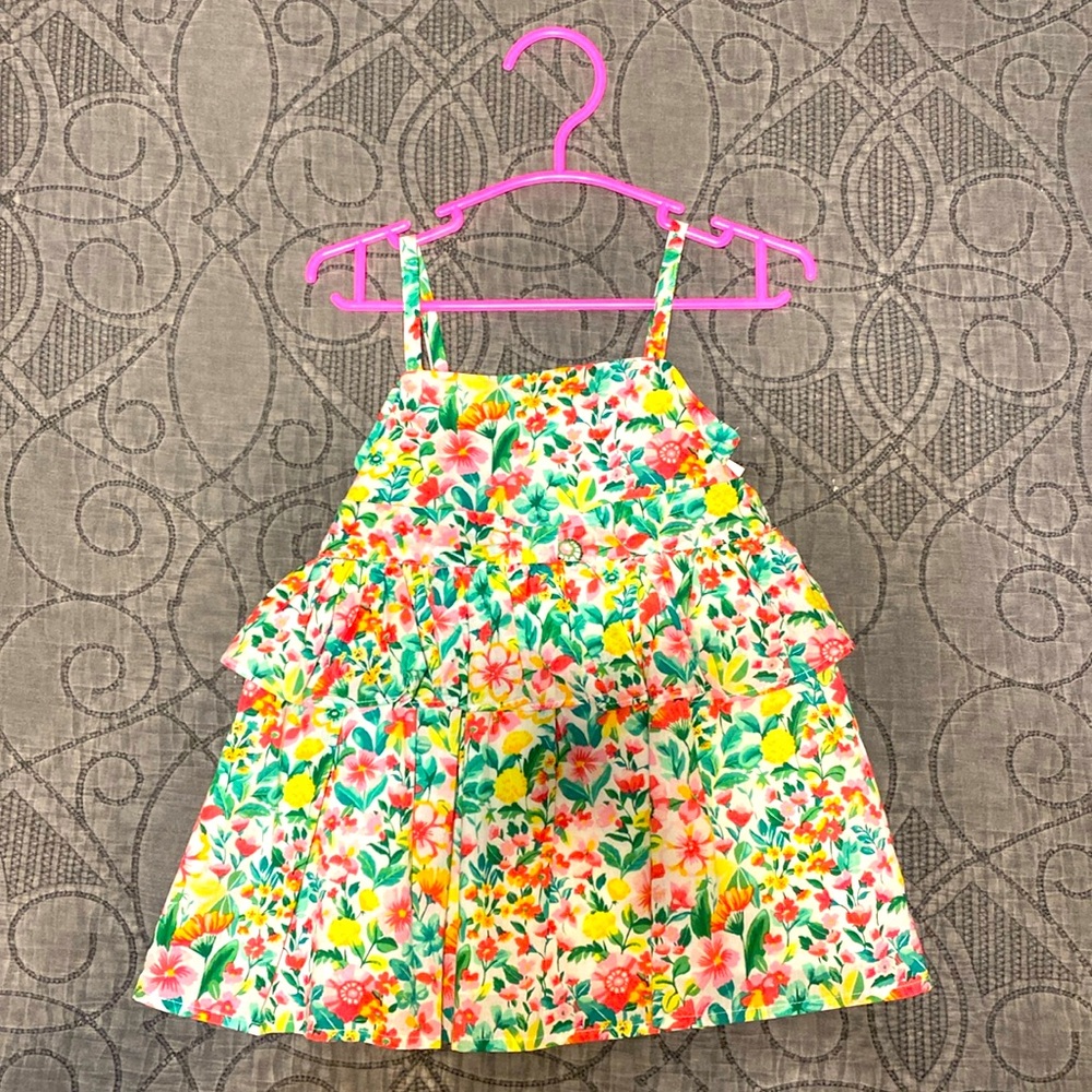 NWT Janie and Jack floral dress complete w/ diaper cover and hair bow